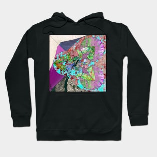 trace map in urban design art ecopop collage of the city Hoodie